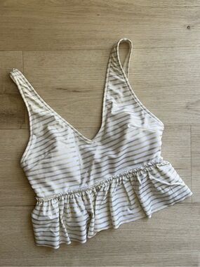Kortni Jeane V-Neck Peplum Swim Top